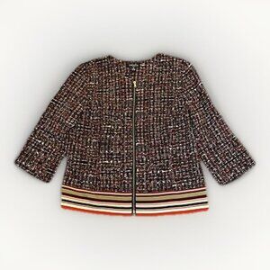 Isabella Suits Women's Jacket Coat Size 14 Check Full Zip Long Sleeves EUC